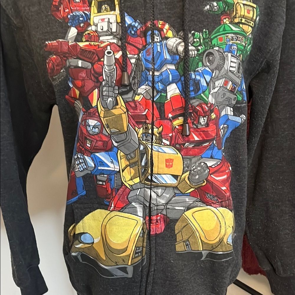 Vintage Transformers Changes Gray Pullover Graphi… - image 3